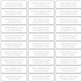 Adesivo Morada dos Nomes de Convidados do Casamento Minima