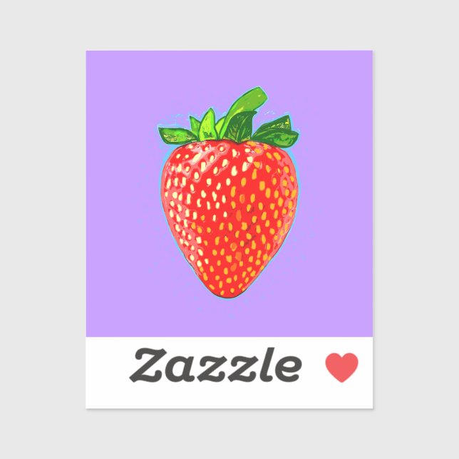 Adesivo Morango Suicida no Estilo de Arte Pop (Folha)