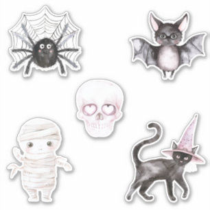 Adesivo Morcego de Crânio de Aranha Gato Múmia Halloween