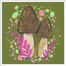 Morel Mushroom Vinyl Sticker