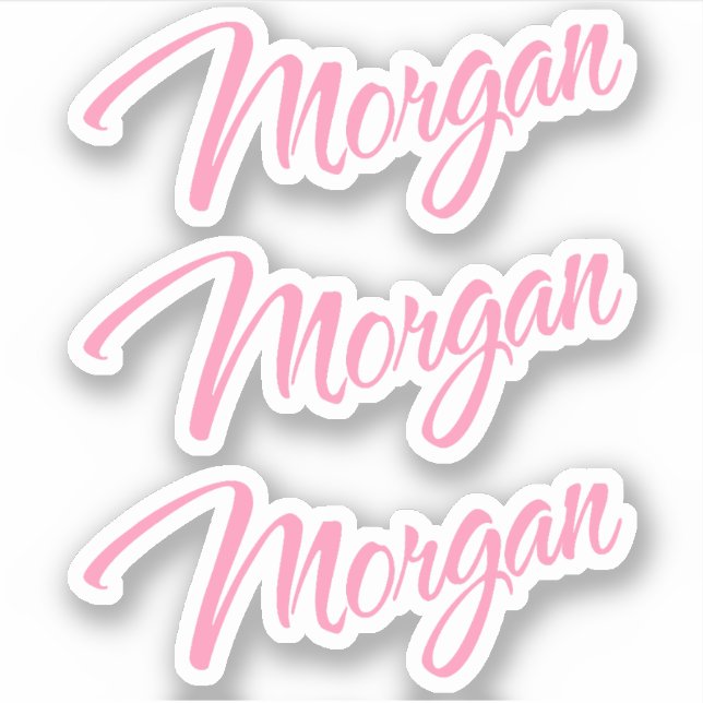 Adesivo Morgan Decorative Name (Nome decorativo Morgan) no (Frente)
