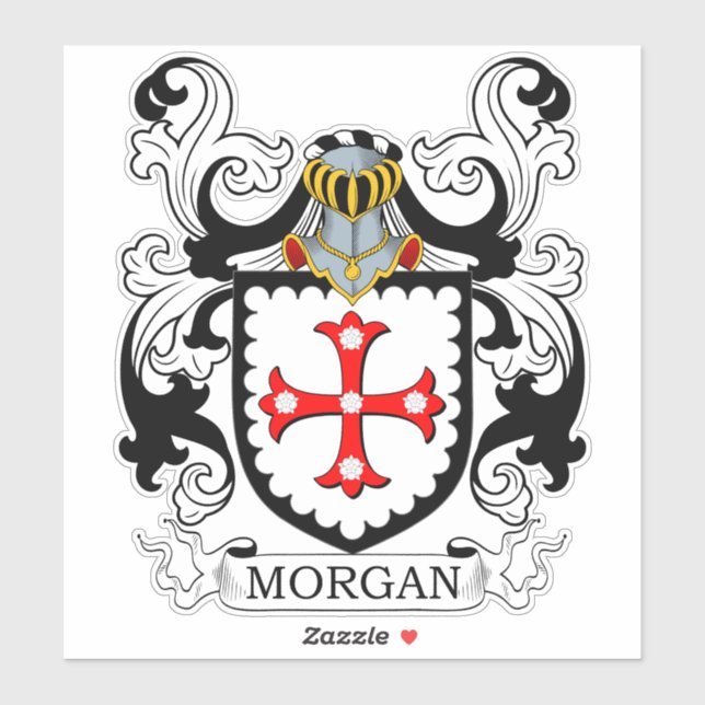 Adesivo Morgan Family Crest (Folha)