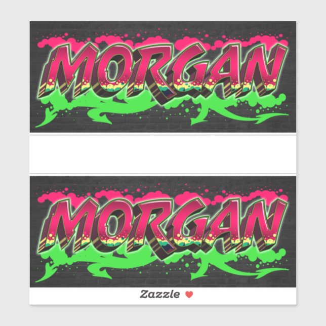 Adesivo Morgan Vorname Name Graffiti Aufkleber Sticker (Folha)