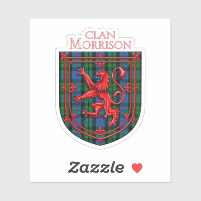 Adesivo Morrison Tartan Scottish Xadrez Lion Rampant (Folha)