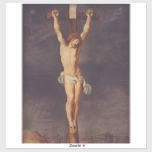 Adesivo morto cristo sobre a cruz de Peter Paul Rubens