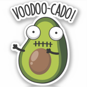 Adesivo Mosquito Voodoo Engraçado Avocado Pun