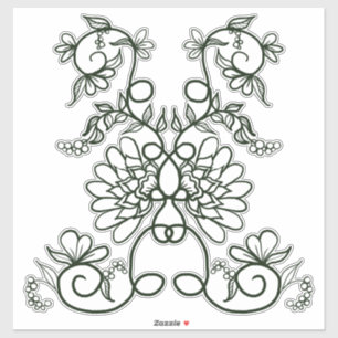 Adesivo Motif Floral Bonito do Color Me Sticker
