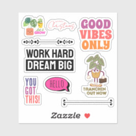 Adesivo Motivational Plant Quote Sticker Sheet | Christmas
