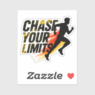 Adesivo Motivational Running Poster - CHASE SEUS LIMITES