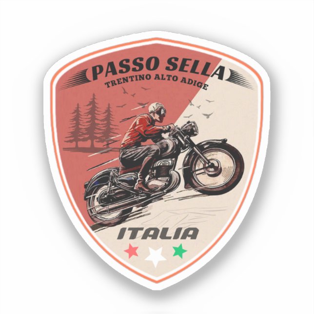 Adesivo moto passo Sella italian Mountain (Frente)