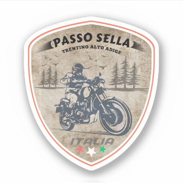 Adesivo moto passo Sella italian Mountain (Frente)