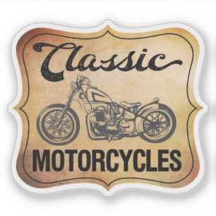 Adesivo Motocicleta Clássica Estilo Vintage