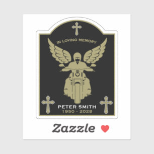 Adesivo Motociclista Piloto Funeral In Memoriam