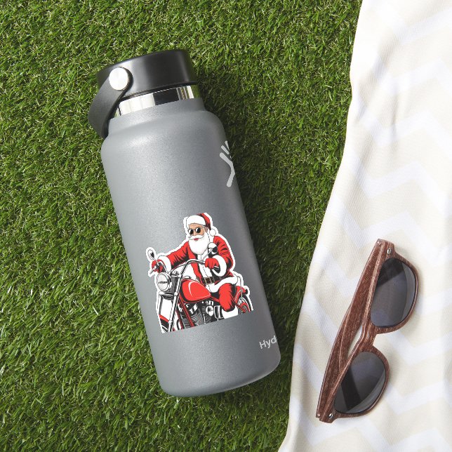 Adesivo Motociclo papai noel (HydroFlask Insitu)