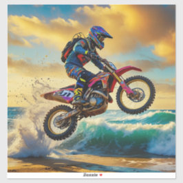 Adesivo Motocross Racer na Praia II