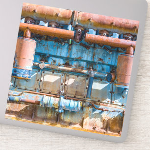 Adesivo Motor a diesel imperial do Atlas antigo e enferruj