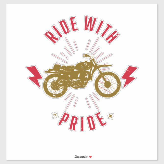 Adesivo Motorcyclist Proud Biker Motorbike (Folha)