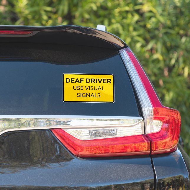 Adesivo motorista surdo simples (Lado do carro)