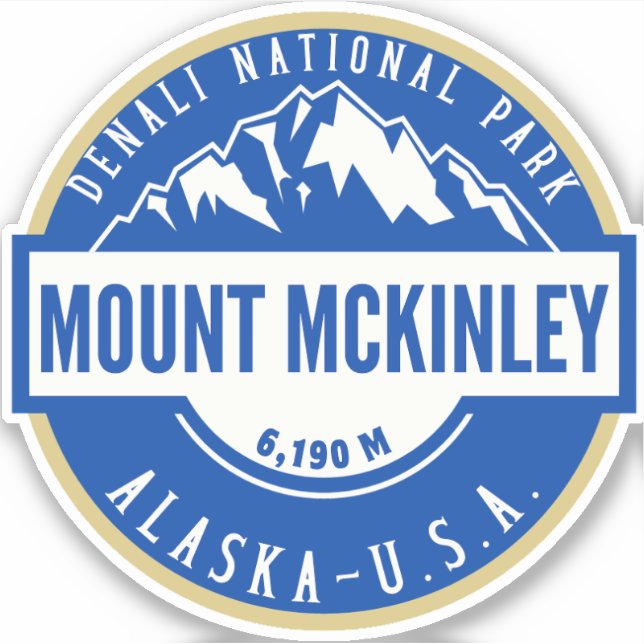 Adesivo Mount Mckenley Denali National park Alaska (Frente)