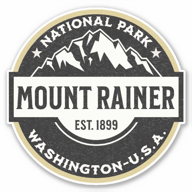 Adesivo Mount Rainier National Park Emblem (Frente)