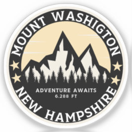 Adesivo Mount Washington Mountain Souvenir Mount Washingto
