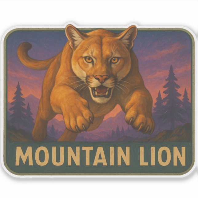 Adesivo Mountain Lion Sticker (Frente)
