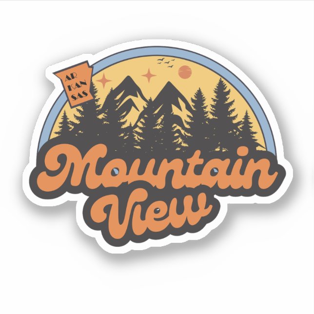 Adesivo Mountain View, Arkansas Sticker (Frente)