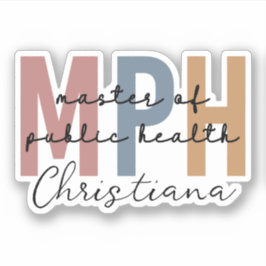 Adesivo MPH Mestre Personalizado de Graduação em Saúde Púb