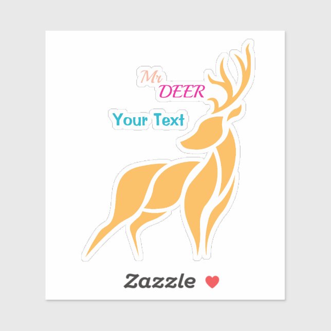 Adesivo Mr. Deer Graphic – Rustic Woodland Style (Folha)