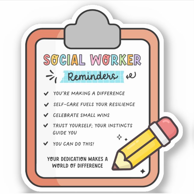 Adesivo MSW de Presente de Apreciação de Graduação do Trab (Frente)