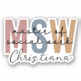 Adesivo MSW Mestre Personalizado do Programa de Trabalho S