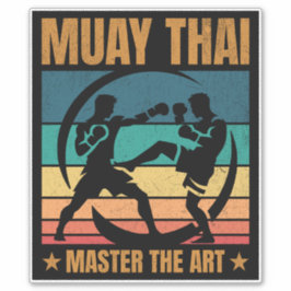 Adesivo Muay Thai Master O Arte Boxer Praticante