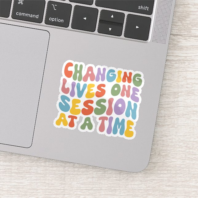 Adesivo Mudando vidas Uma Sessão por Vez, Terapista (Detalhe)