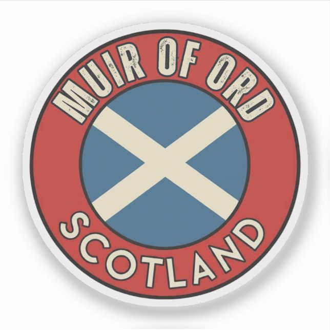 Adesivo Muir of Ord, Escócia (Frente)