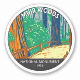 Adesivo Muir Woods National Monument California Vintage