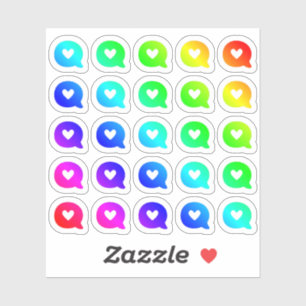 Adesivo Muitas Bolhas De Fala Coloridas Pequenas Formas De