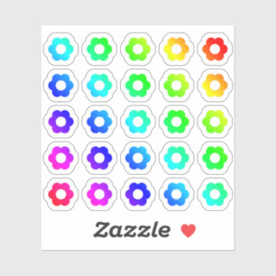 Adesivo Muitas Flores Coloridas Pequenas Formas De Flor Ar