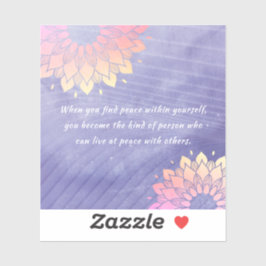 Adesivo Muito Peri Yoga Instrutor Rosa Dourado Mandala Cot