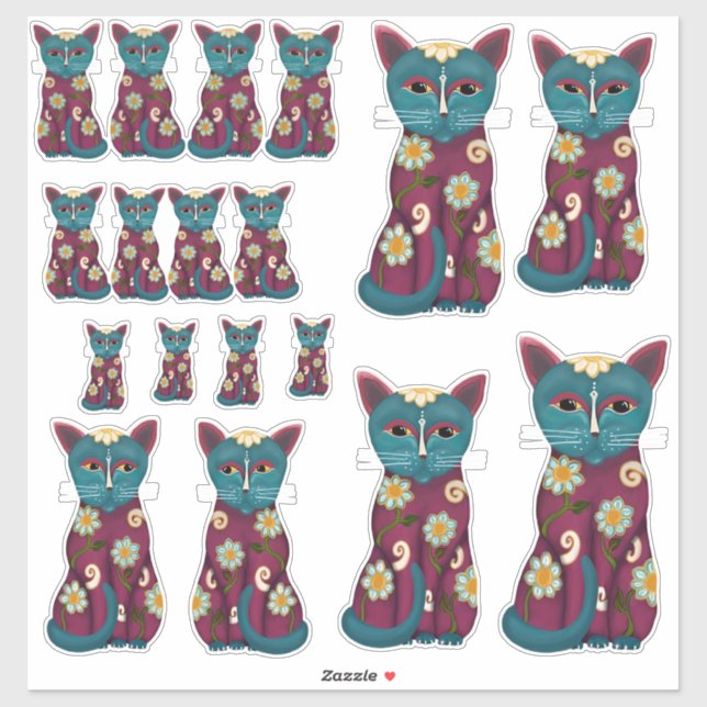 Adesivo Muitos, Muitos Gatos Daisy (Folha)