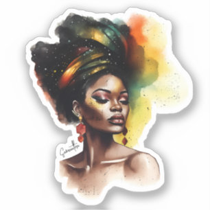 Adesivo Mulher Afro-Americana Habilitada (2)