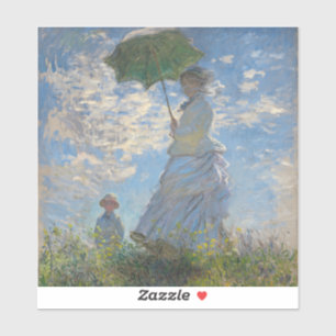 Adesivo Mulher com Parasol   Paisagem Francesa