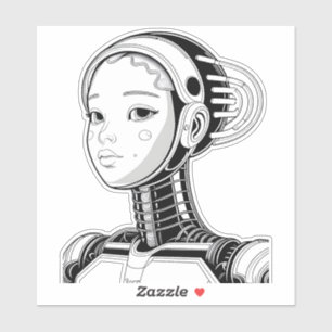 Adesivo Mulher Cyborg ou Alienígena