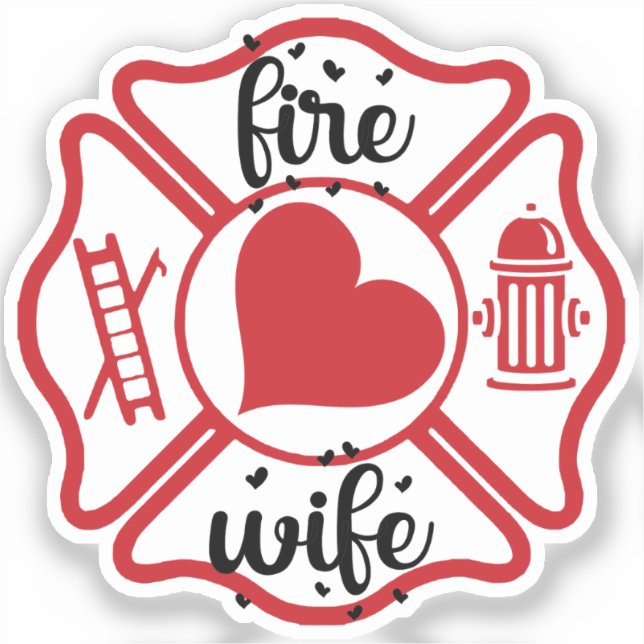 ADESIVO MULHER DE INCÊNDIO COM MALTESE CROSS [17] (Frente)