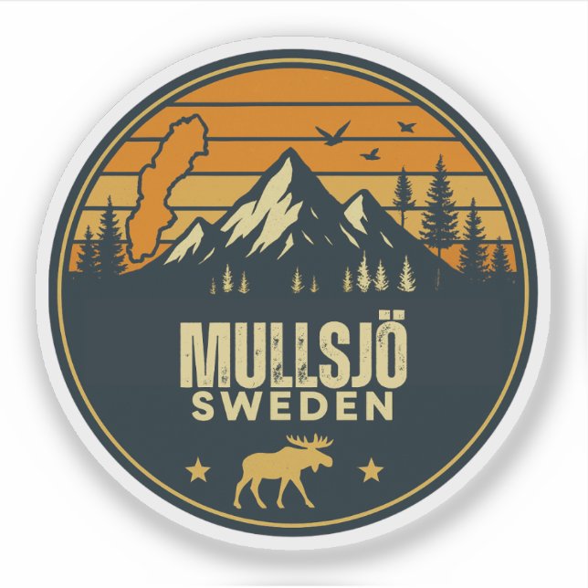 Adesivo Mullsjö, Suecia Sverige (Frente)