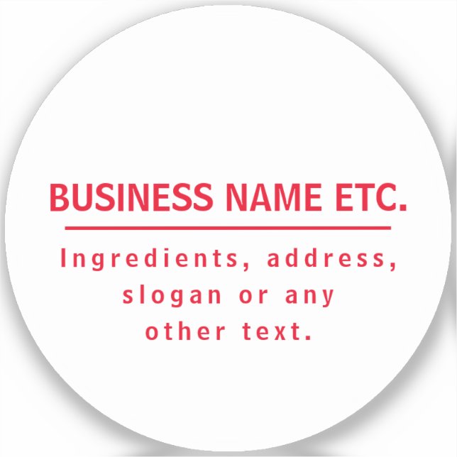 Adesivo Multi-propósito vermelho e branco (Frente)