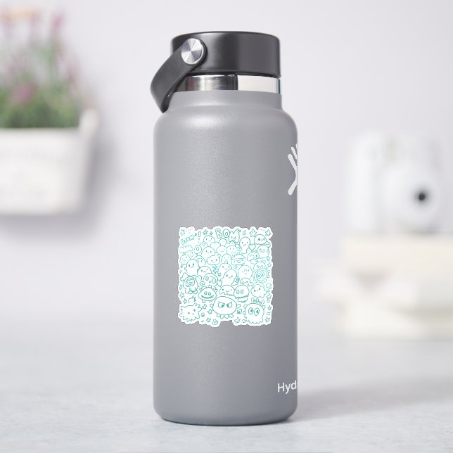 Adesivo Multidão Kawaii (HidroFlask)
