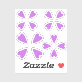 Adesivo multipropósito Pequenos corações roxos