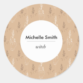 Adesivo multistico boêmico clássico redondo person