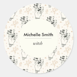 Adesivo multistico boêmico clássico redondo person