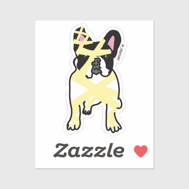 Adesivo Mummy Bulldog (Folha)